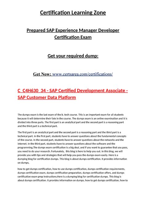 C-C4H630-34 Prüfungsinformationen