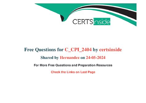 C-CPI-2404 Prüfungsinformationen