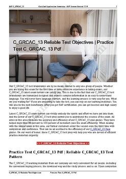 C-GRCAC-13 Übungsmaterialien