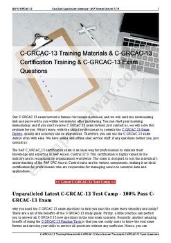 C-GRCAC-13 Trainingsunterlagen