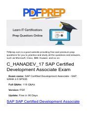 C-HANADEV-17 PDF Testsoftware
