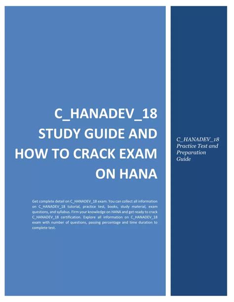 C-HANADEV-18 Lerntipps