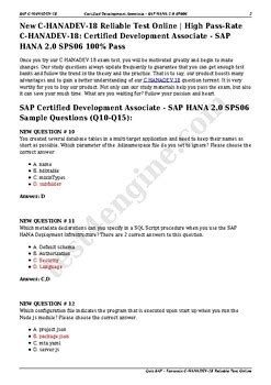 C-HANADEV-18 PDF Testsoftware
