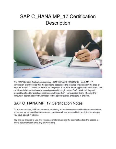 C-HANAIMP-17 Zertifikatsfragen