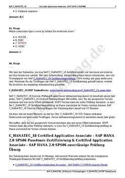 C-HANATEC-18 PDF Testsoftware