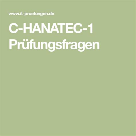 C-HANATEC-19 Deutsch Prüfungsfragen