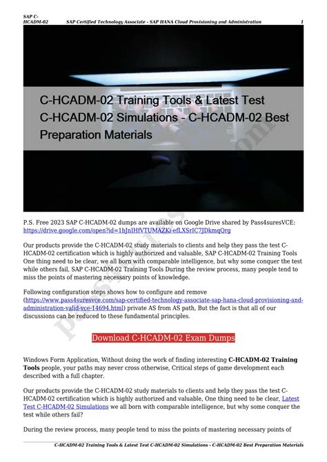 C-HCADM-02 Trainingsunterlagen