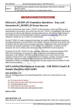 C-HCDEV-03 Examengine