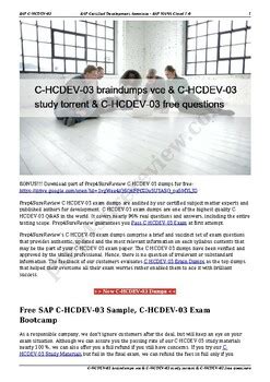C-HCDEV-03 PDF Demo