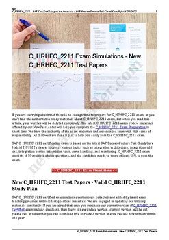C-HRHFC-2211 Pruefungssimulationen