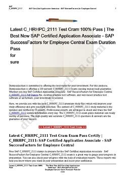 C-HRHPC-2111 Demotesten