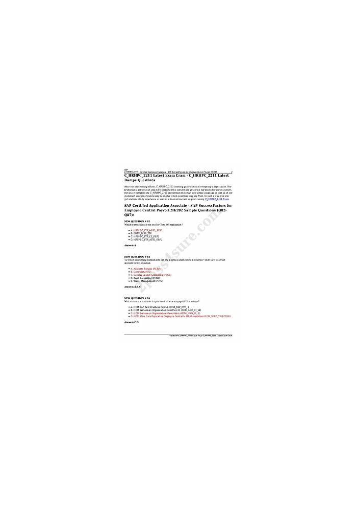 C-HRHPC-2211 Reliable Test Guide