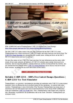 C-IBP-2211 Echte Fragen
