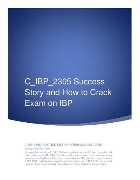 C-IBP-2305 Prüfungsinformationen