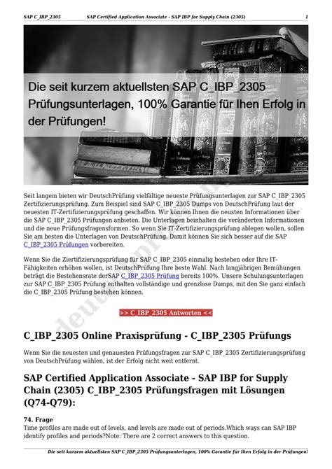 C-IBP-2305 Prüfungsunterlagen
