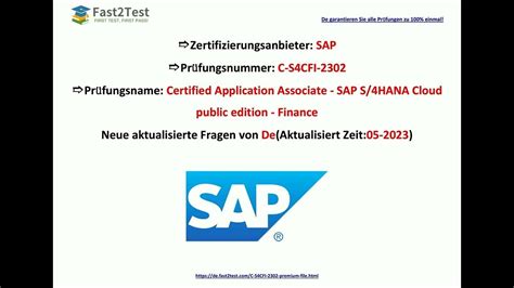 C-S4CFI-2302 Zertifikatsfragen