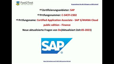 C-S4CFI-2302 Zertifizierungsantworten