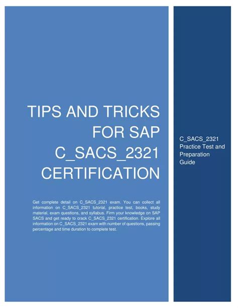 C-SACS-2321 Ausbildungsressourcen