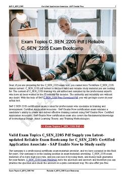 C-SEN-2011 New Exam Bootcamp