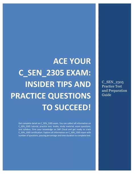 C-SEN-2305 Examsfragen