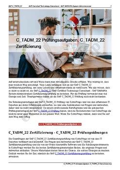 C-TADM-22 Zertifizierung