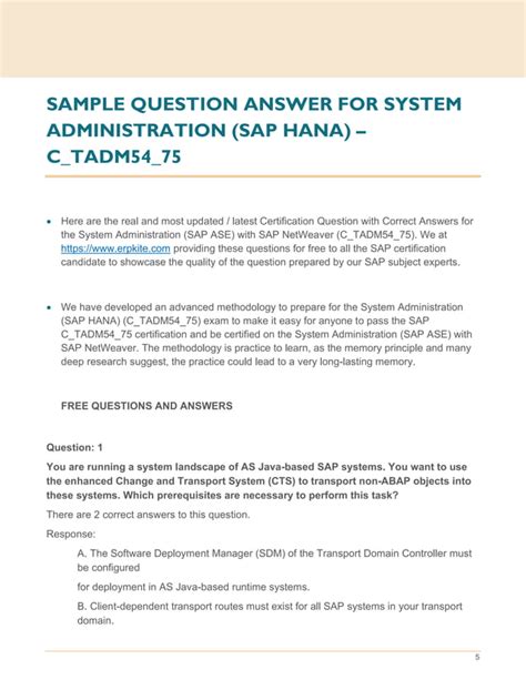 C-TADM54-75 Simulation Questions