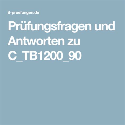 C-TB1200-10 Prüfungsmaterialien