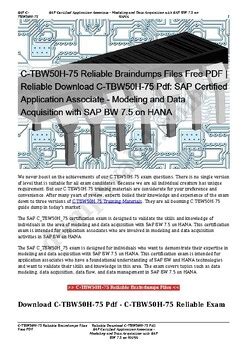 C-TBW50H-75 PDF Testsoftware