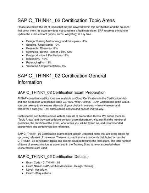 C-THINK1-02 Zertifizierungsantworten