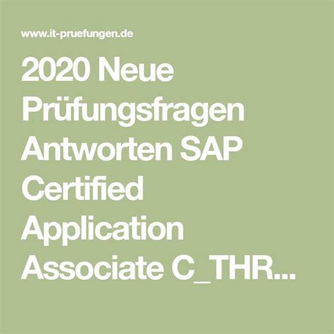 C-THR12-2311 Deutsche Prüfungsfragen