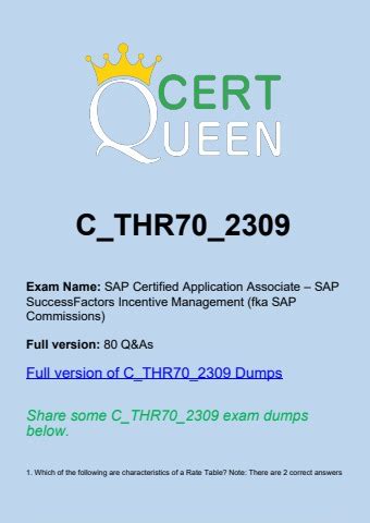 C-THR70-2309 Zertifikatsfragen
