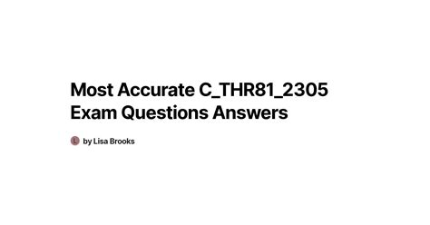 C-THR81-2305 Exam Fragen