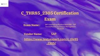 C-THR85-2305 Unterlage