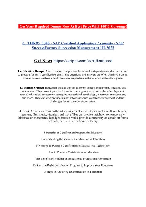 C-THR85-2305 Zertifizierung