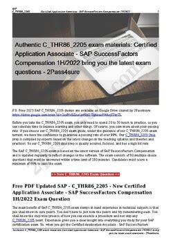 C-THR86-2205 PDF Testsoftware
