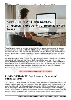 C-THR86-2211 Demotesten