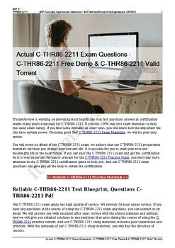 C-THR86-2211 Fragen Beantworten