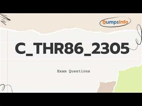 C-THR86-2305 Dumps