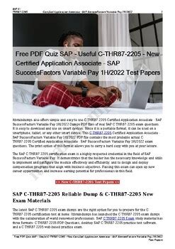 C-THR87-2205 PDF Testsoftware