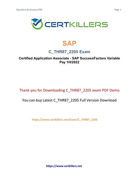C-THR87-2205 Prüfungsmaterialien