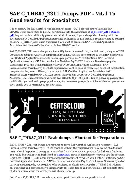 C-THR87-2311 Pruefungssimulationen