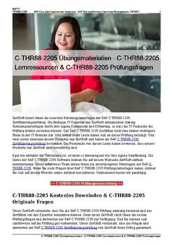 C-THR88-2205 Ausbildungsressourcen