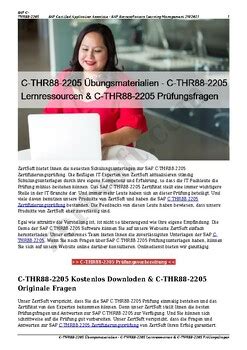 C-THR88-2205 Deutsch Prüfung
