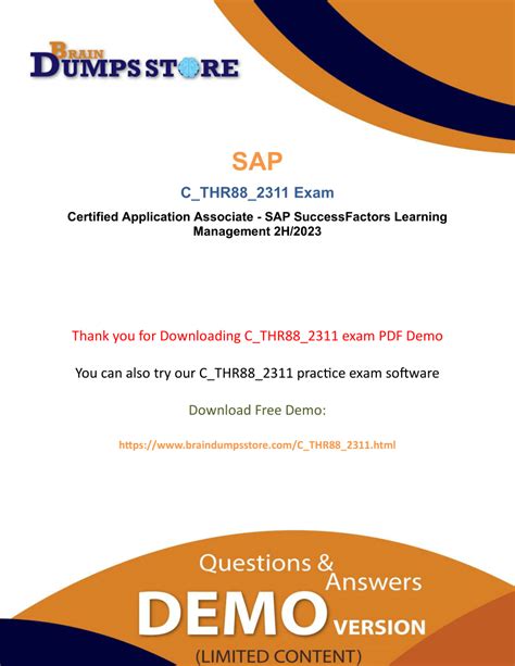 C-THR88-2311 PDF Testsoftware