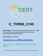 C-THR89-2105 Originale Fragen