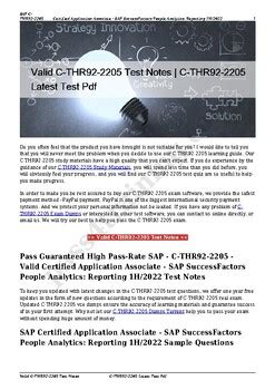 C-THR92-2205 Tests