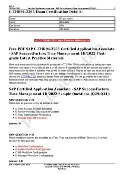 C-THR94-2205 PDF Testsoftware