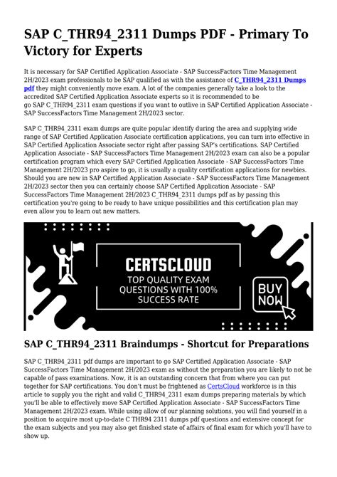 C-THR94-2311 Online Praxisprüfung