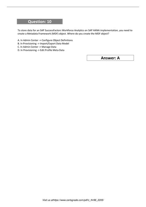 C-THR96-2205 Prüfungsfrage