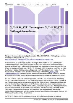 C-THR97-2211 Übungsmaterialien
